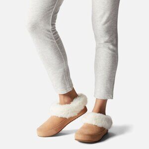 NWT Sorel Go Coffee Run Women's Slippers, Size 7, Buff/Natural